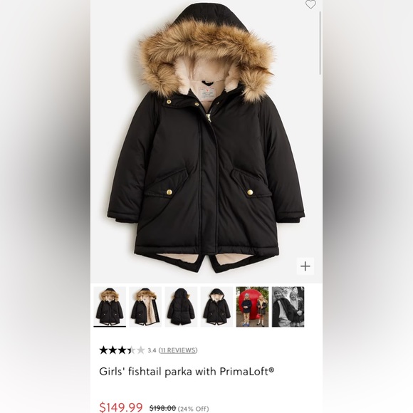 New CrewCuts Girls' fishtail parka with PrimaLoft® - Picture 2 of 6